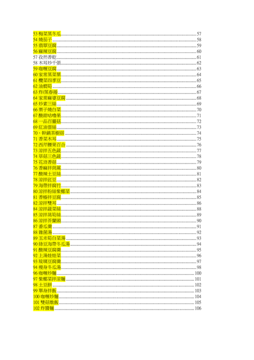 100道素菜