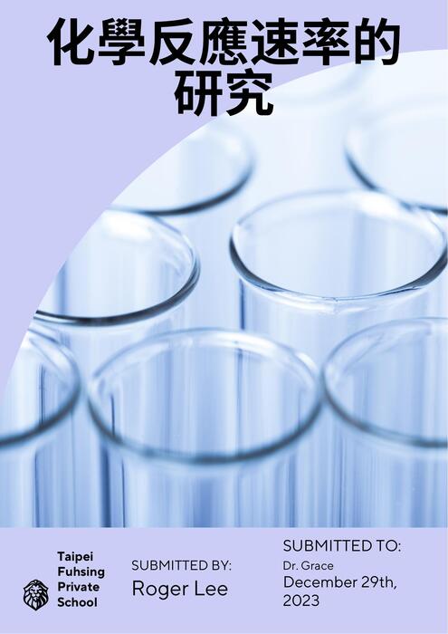 lilac dynamic professional lab report cover page