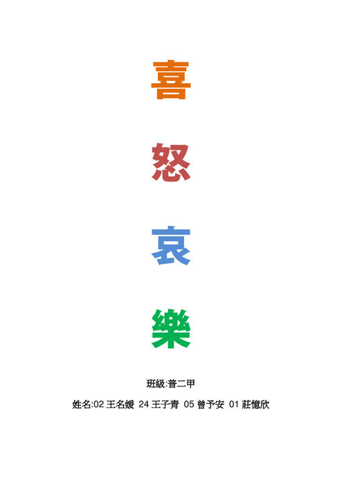 喜怒哀樂1 喜怒哀樂1
