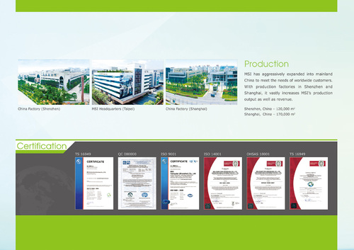 Production and Certification Production and Certification