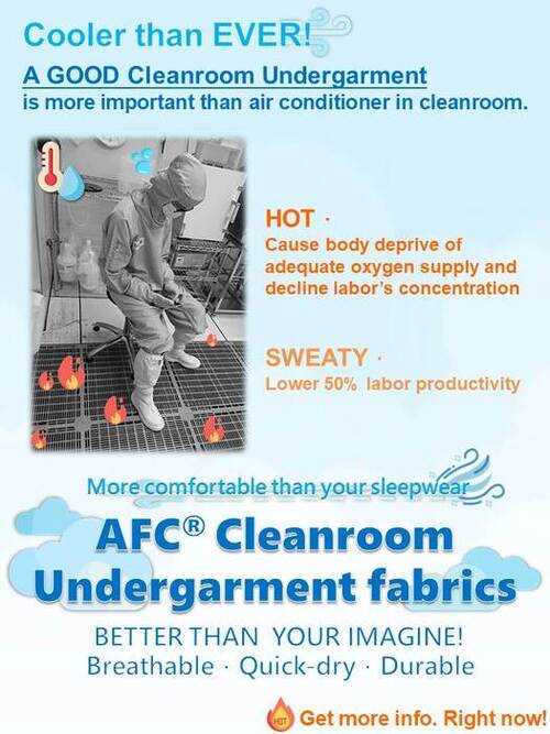 afc® comfortable and breathable cleanroom undergarment fabric_v5