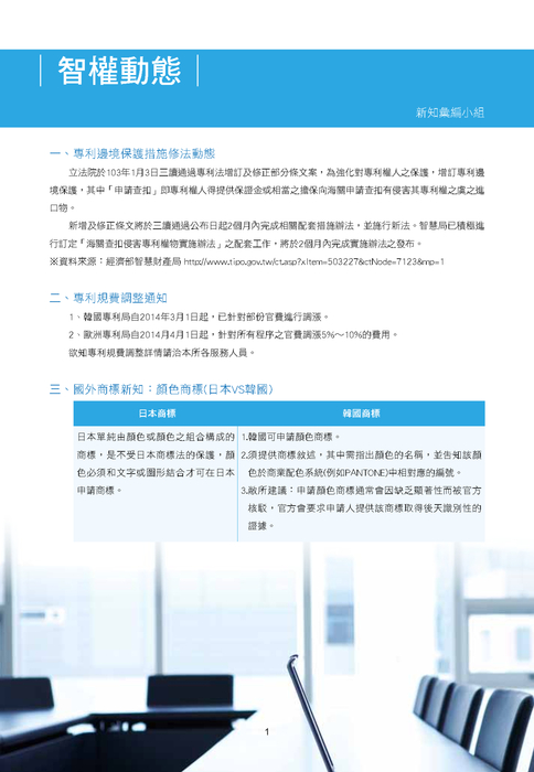 冠中智訊009期
智權動態